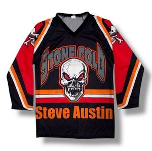 WWF TITAN SPORTS Stone Cold Steve Austin Hockey Jersey RARE VINTAGE